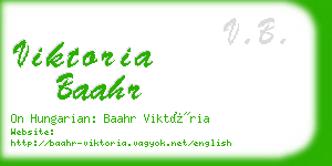 viktoria baahr business card